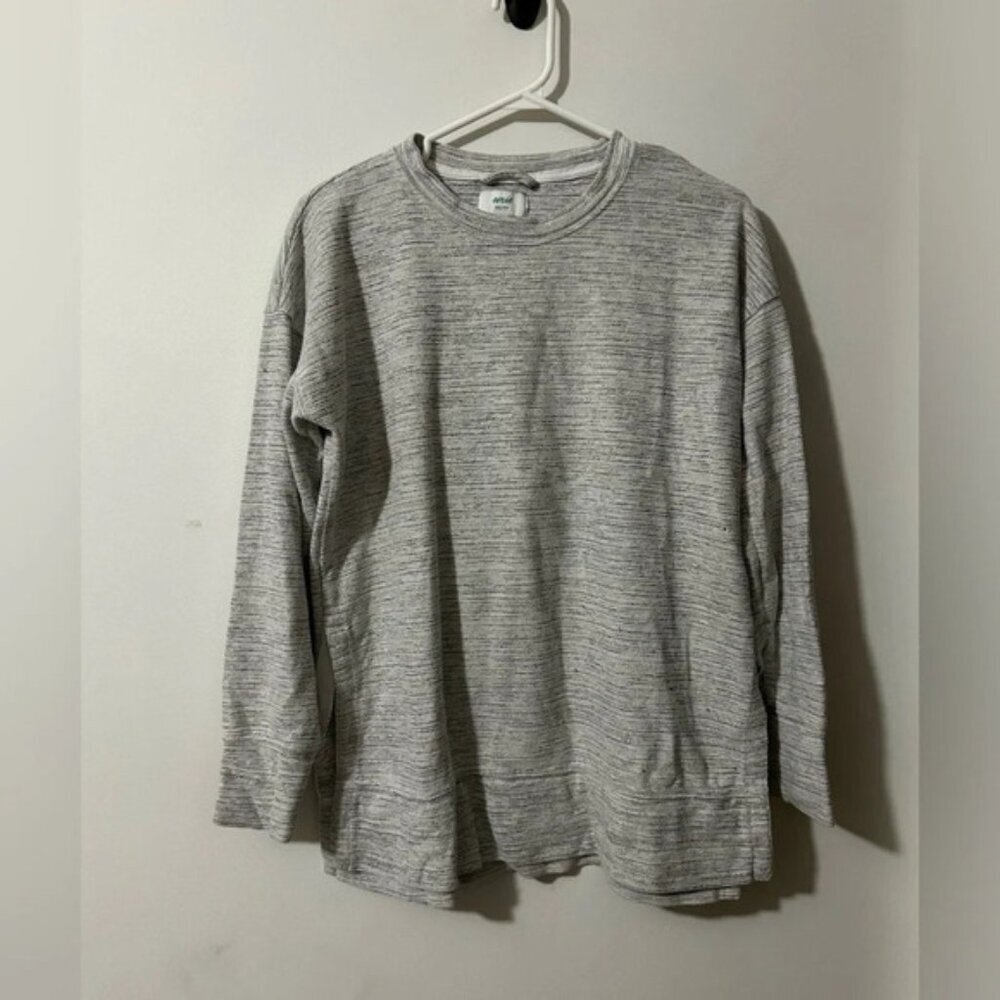 Aerie Grey & White Crewneck Sweatshirt Women's XXS GUC